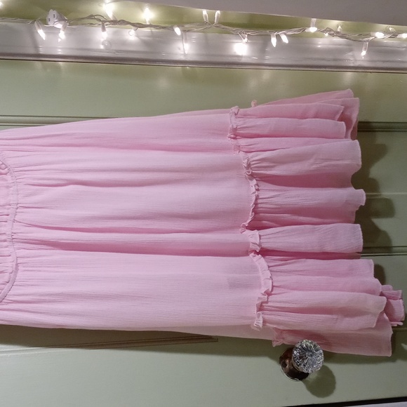 Women's R. Vivimos gauze tube Dress girl pink 🩷 summer M - Picture 3 of 11